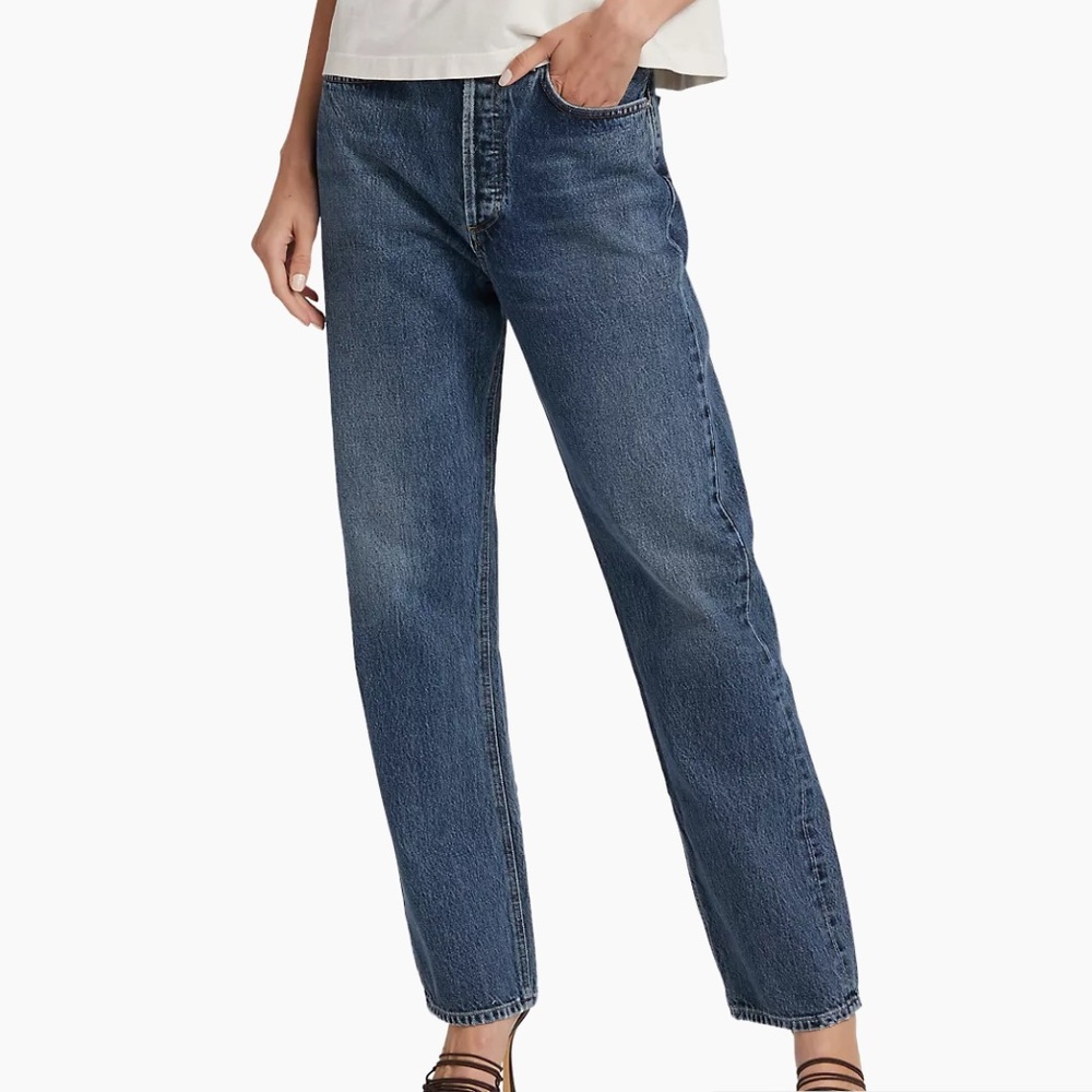 Agolde Blue Straight Leg Jeans